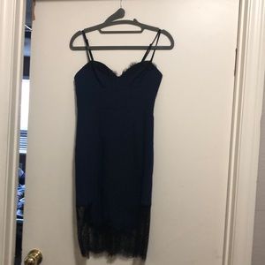 Victoria Secret Black lace /  blue dress XS size